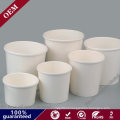 White Kraft Paper Soup Ice Cream Snack Container Take out Cups